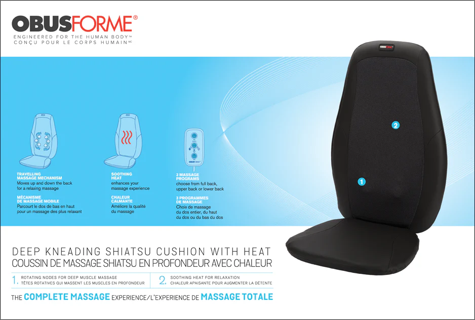 Deep Kneading Shiatsu Massage Cushion with Heat - Image 6
