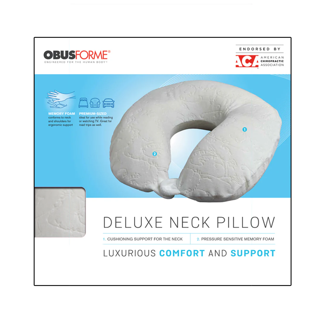 Deluxe Memory Foam Neck Travel Pillow - Image 5