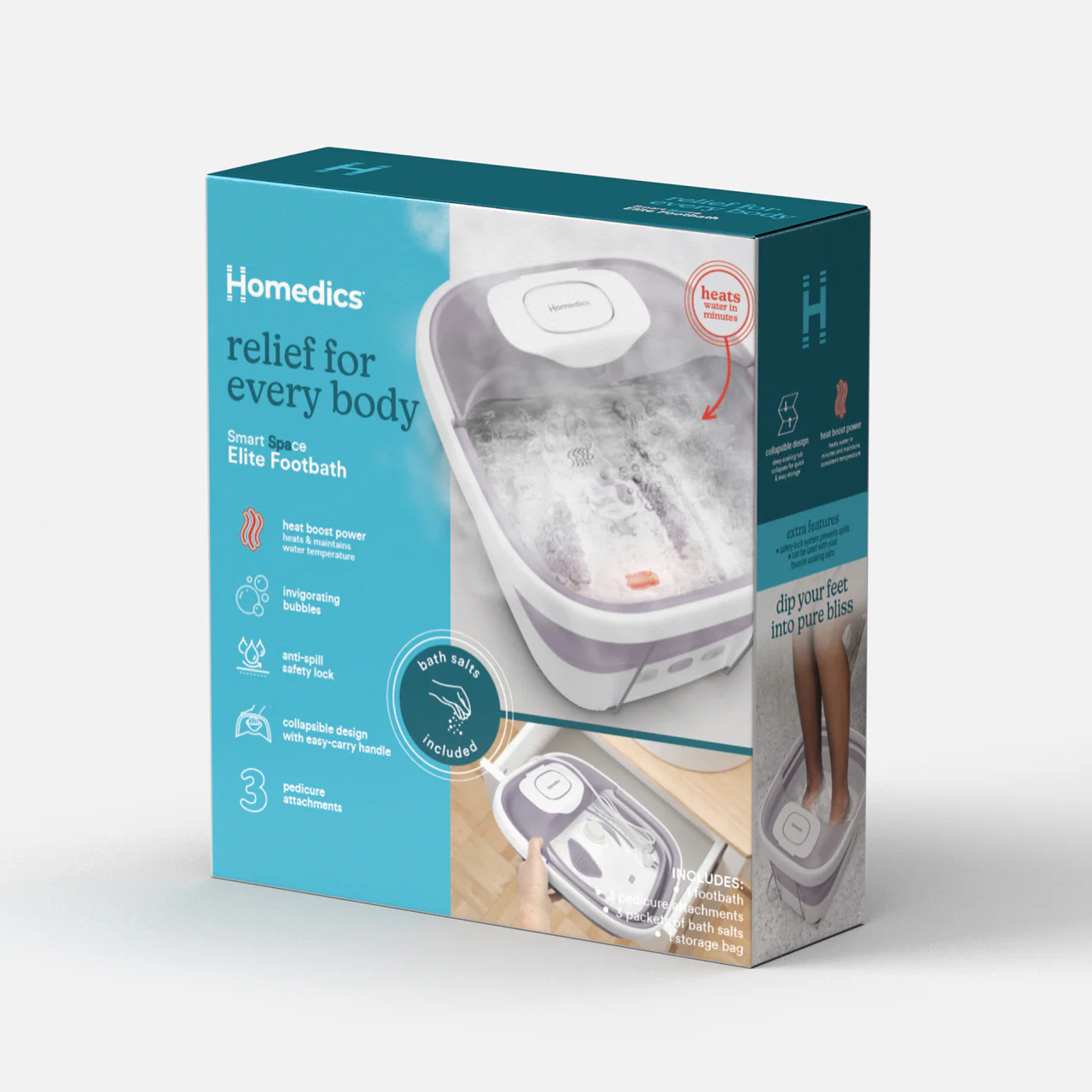 Homedics® Smart Space Deluxe Footbath with Heat Boost - Image 8