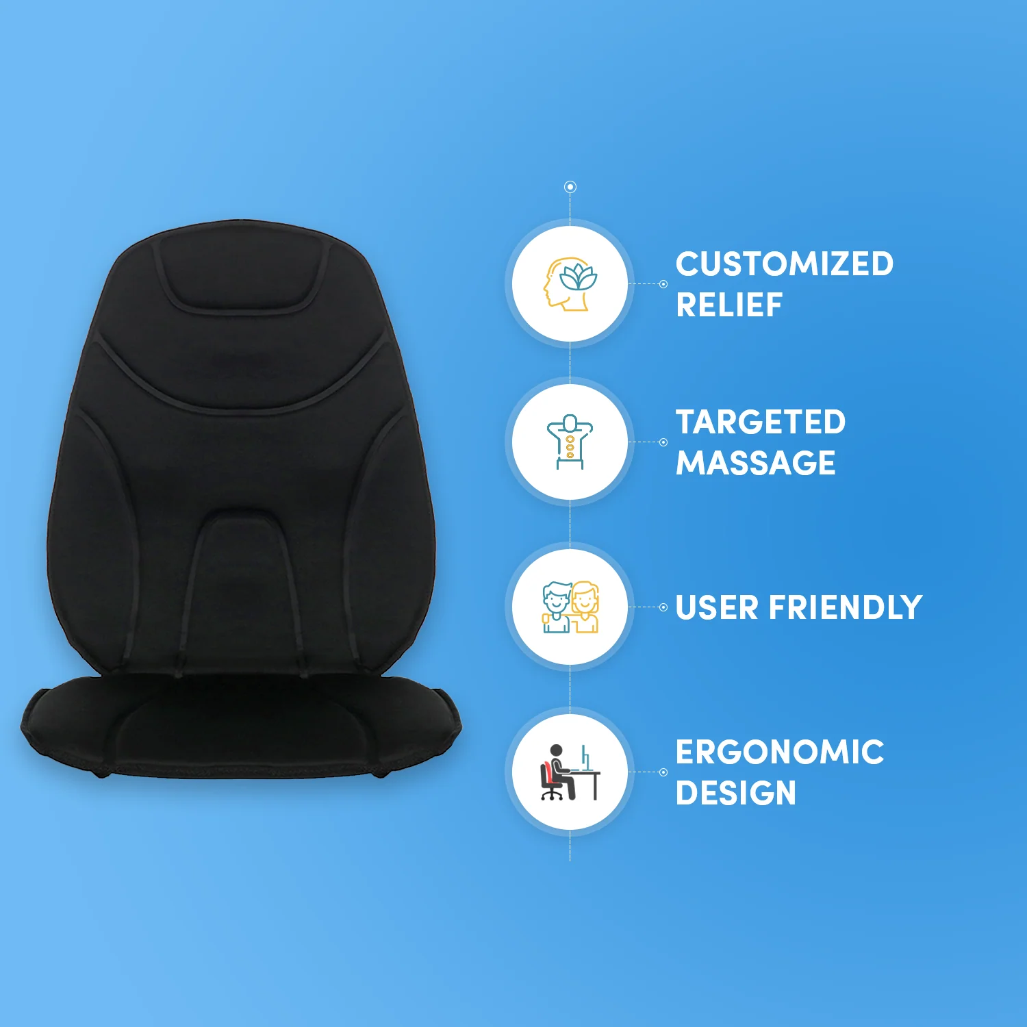 Make Lemonade Deluxe Five Motor Massage Cushion with Heat - Image 2