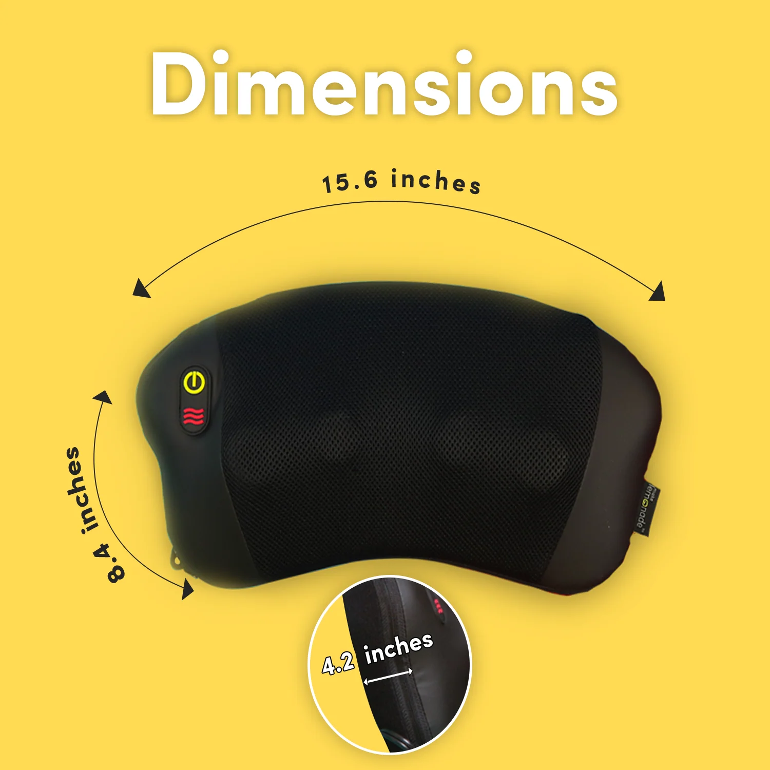 Make Lemonade Shiatsu Massage Pillow with Heat - Image 5