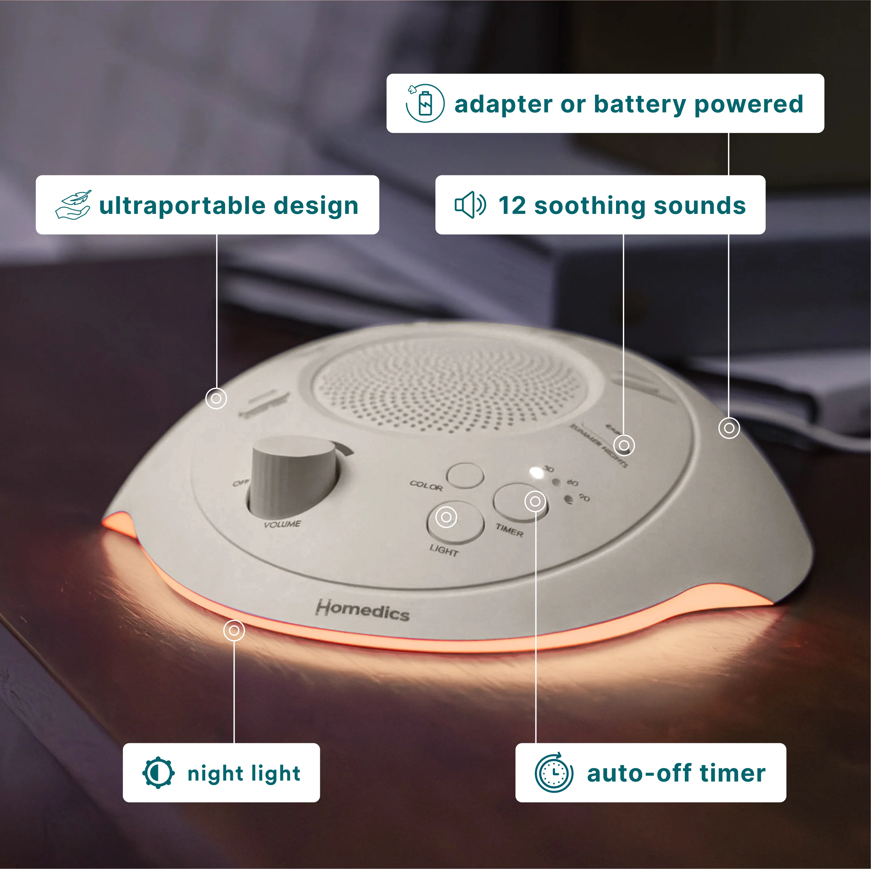 Portable Sound Machine with Night Light - Image 15
