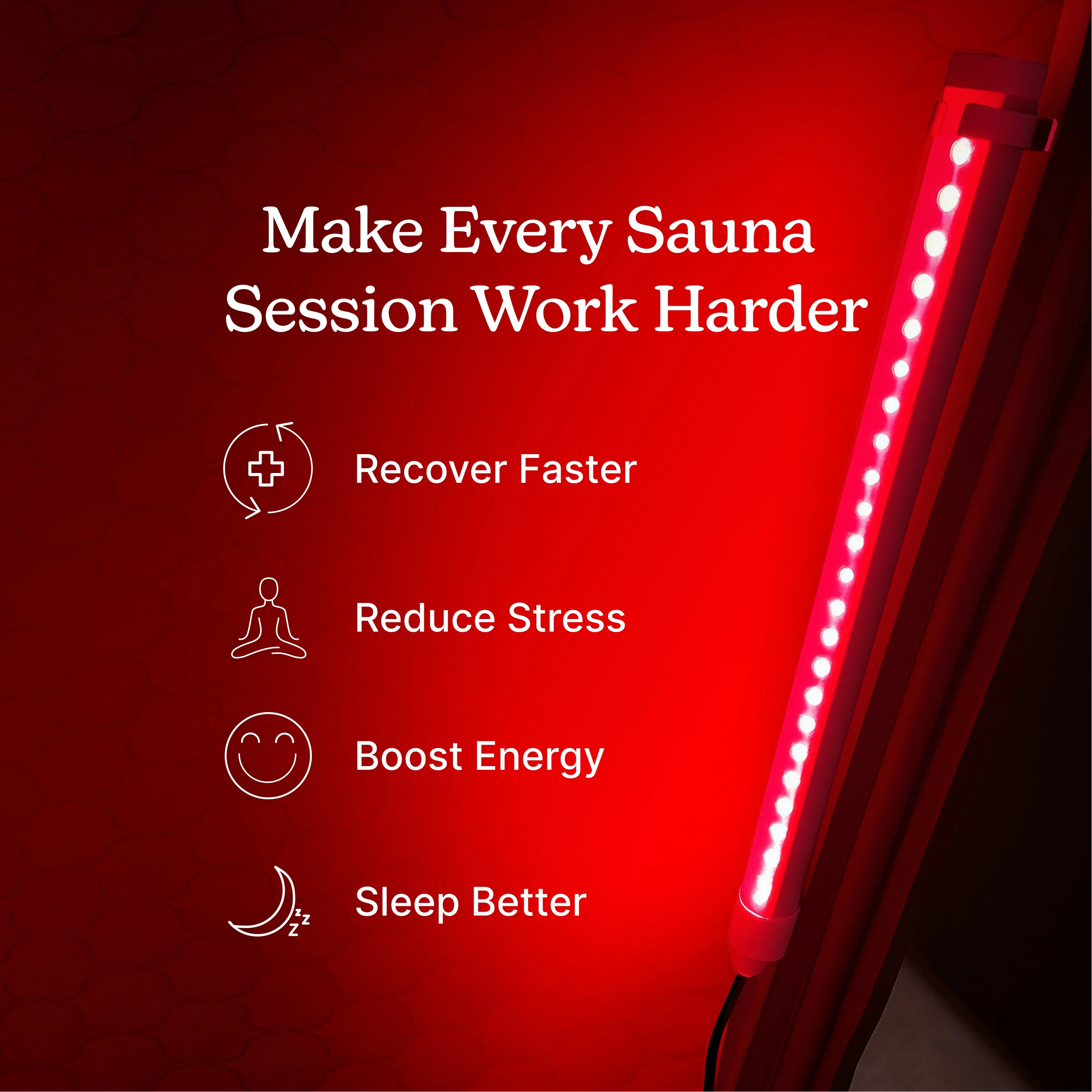 Dual Red Light Wands for Sauna - Image 2