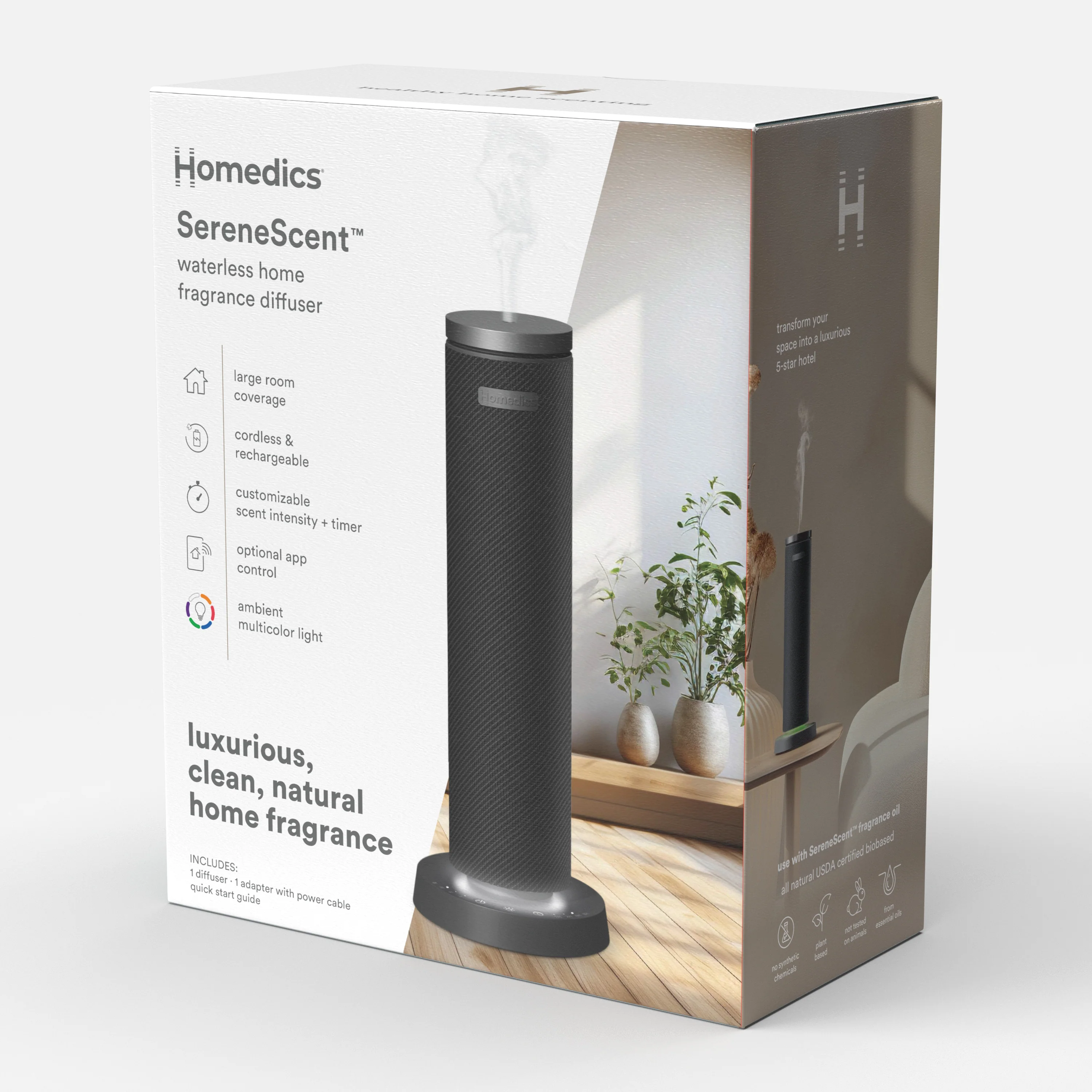 SereneScent™ Waterless Rechargeable 120 ml Diffuser + Oil Bundle - Image 9