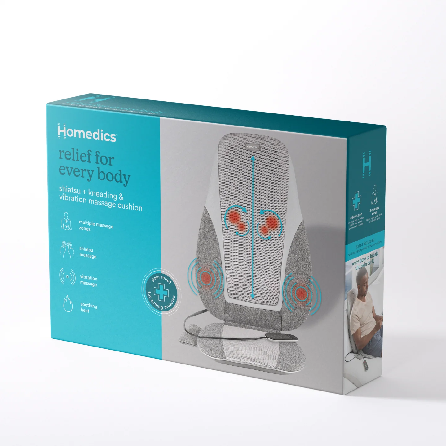 Shiatsu + Kneading & Vibration Massage Cushion with Heat - Image 10