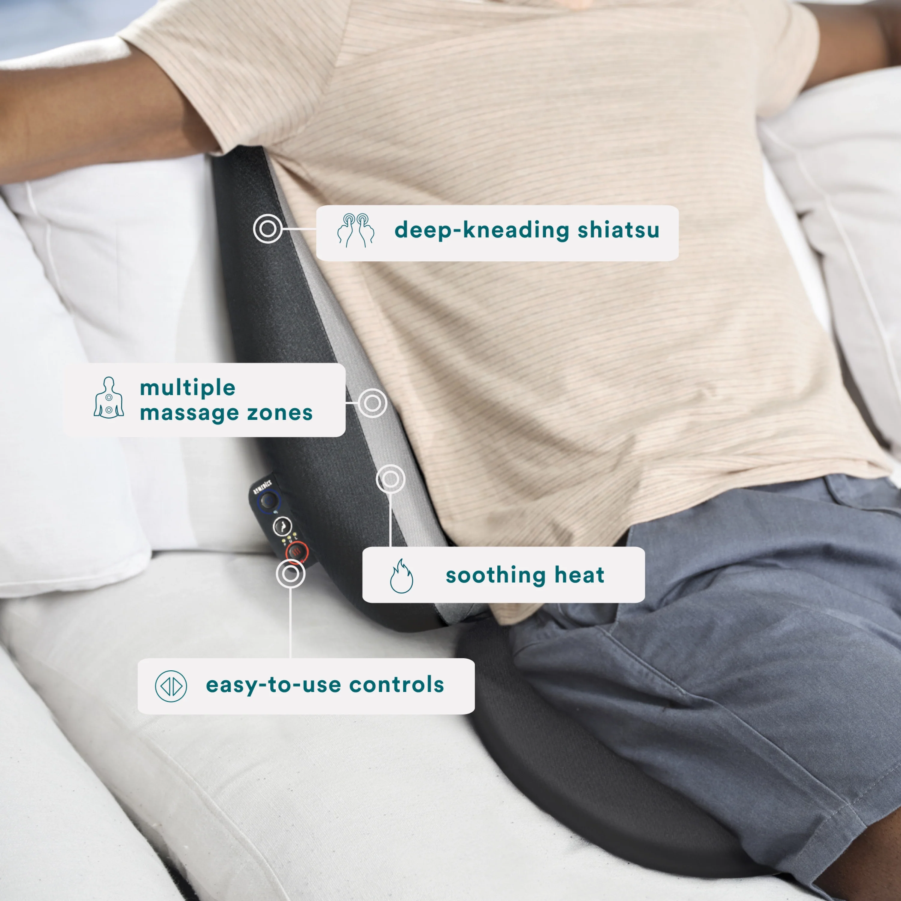 Shiatsu Massage Cushion with Heat - Image 3
