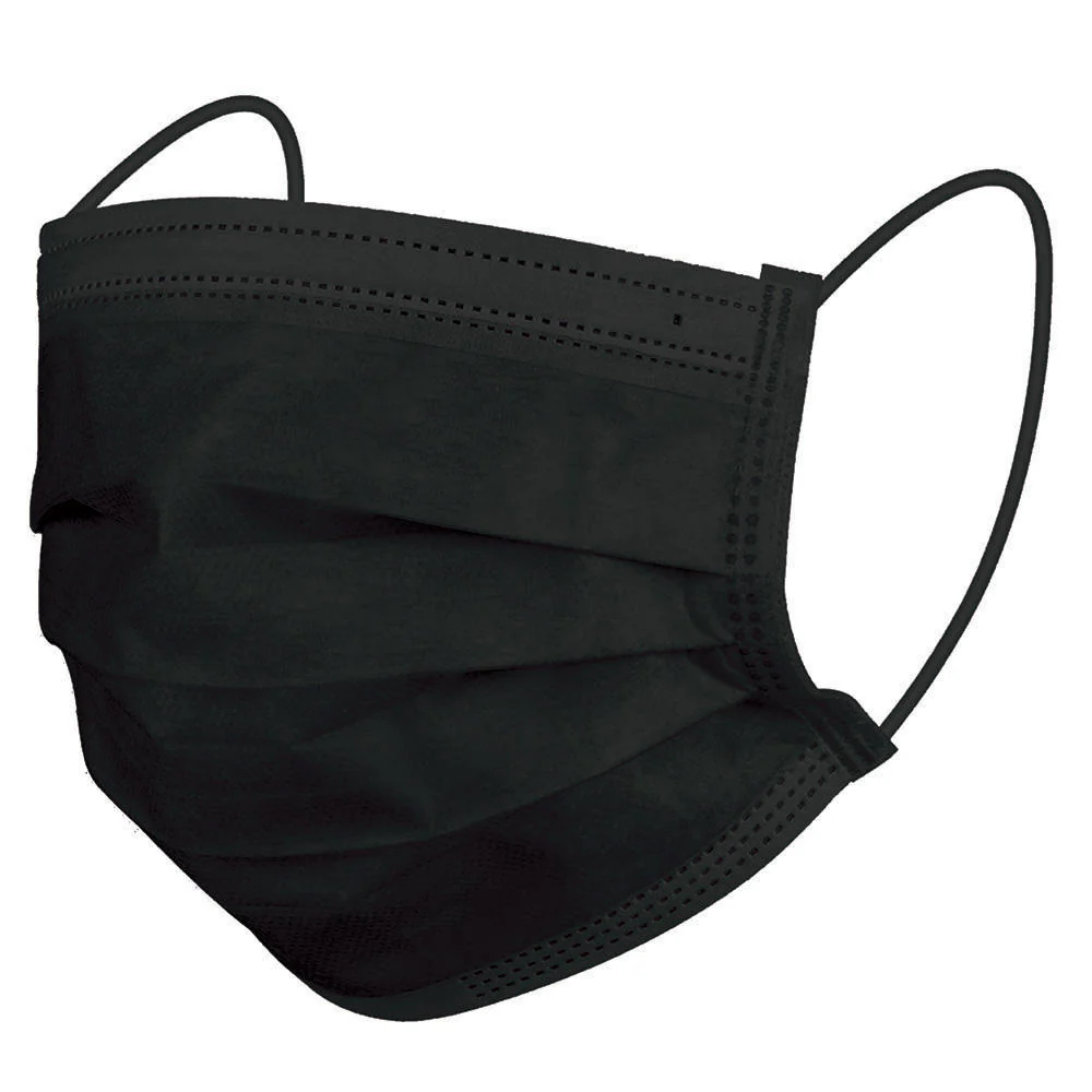 Small Size Black Ear-Loop Face Masks (50 Count)