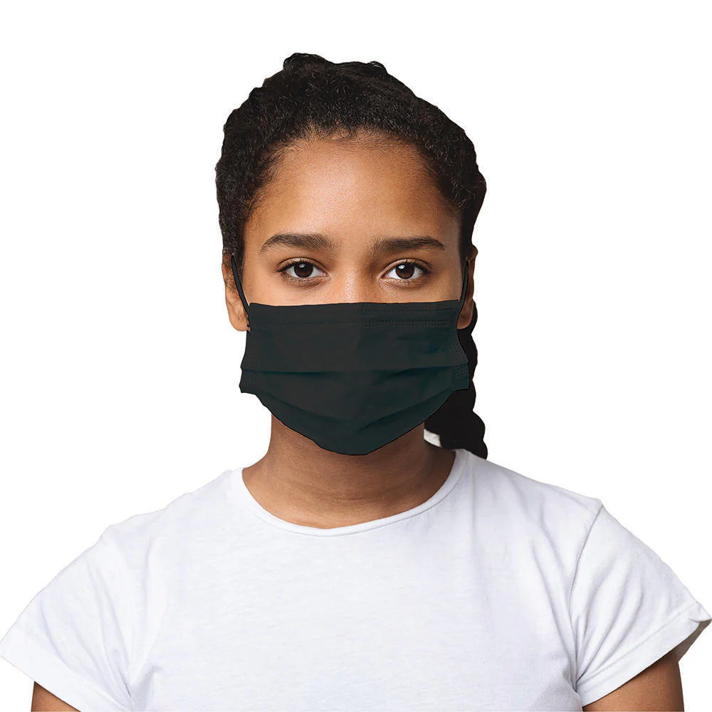 Small Size Black Ear-Loop Face Masks (50 Count) - Image 3