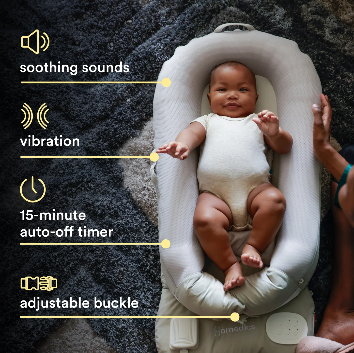 Soothing Sounds & Vibration Baby Lounger - Image 4