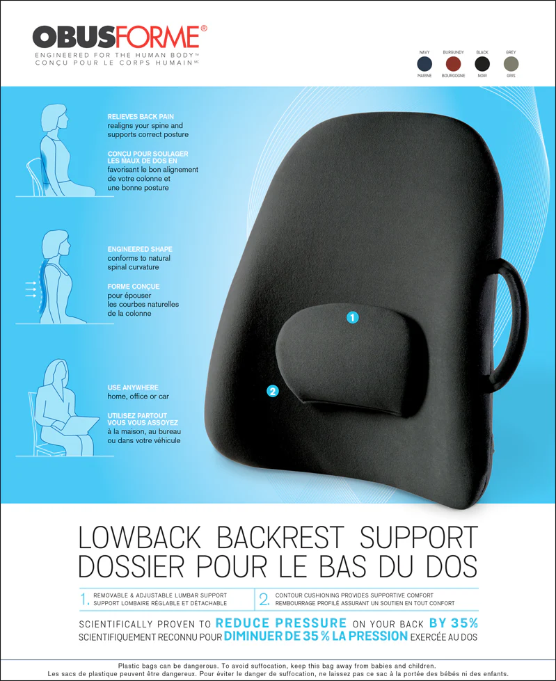 The ObusForme LowBack Backrest Support - Image 6